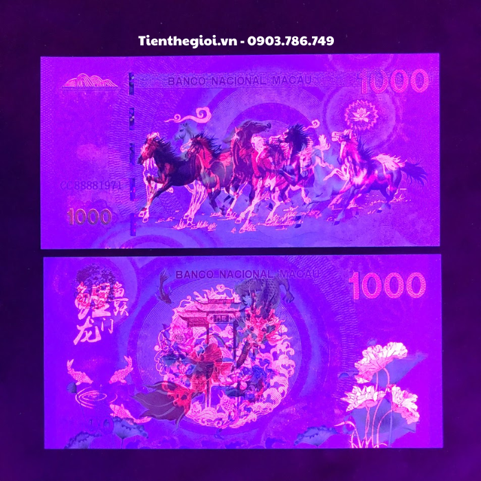 Tiền Lưu Niệm 1000 Macao Mã Đáo Thành Công Cá Chép Rồng